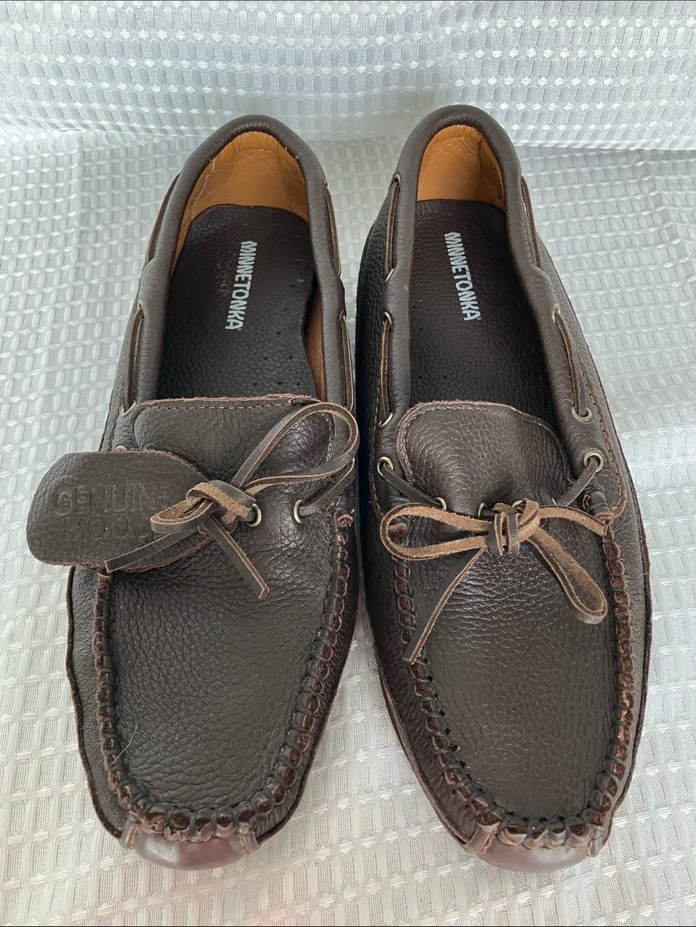 Minnetonka 752 Moosehide Weekender Moccasins Men's 12 Brown Hang Tag